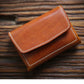 Women's & Men's Handmade Retro Short And Genuine Cattlehide Leather Men's Wallets