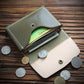 Women's & Men's Handmade Retro Short And Genuine Cattlehide Leather Men's Wallets