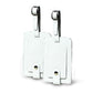 White Leather Luggage Tags Set