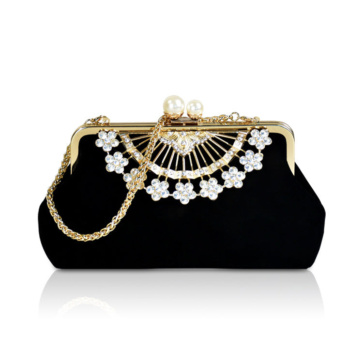 Women's Fashion Diamond Cheongsam Match Chain One Evening Bags