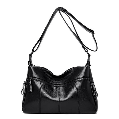 Women's Fashionable Mother Large Capacity Soft Leather Crossbody Bags