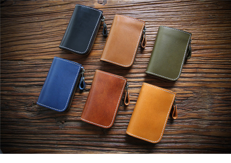 Men's Italy Leather First Layer Short Cowhide Coin Purses