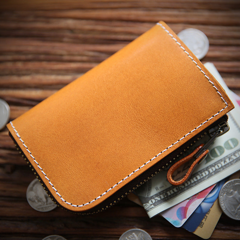 Men's Italy Leather First Layer Short Cowhide Coin Purses