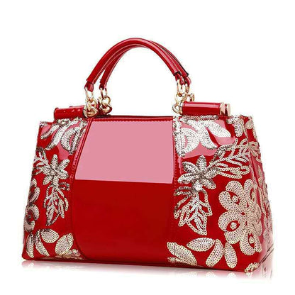 Women's Fashion Patent Leather Mother's Bright Elegant Handbags
