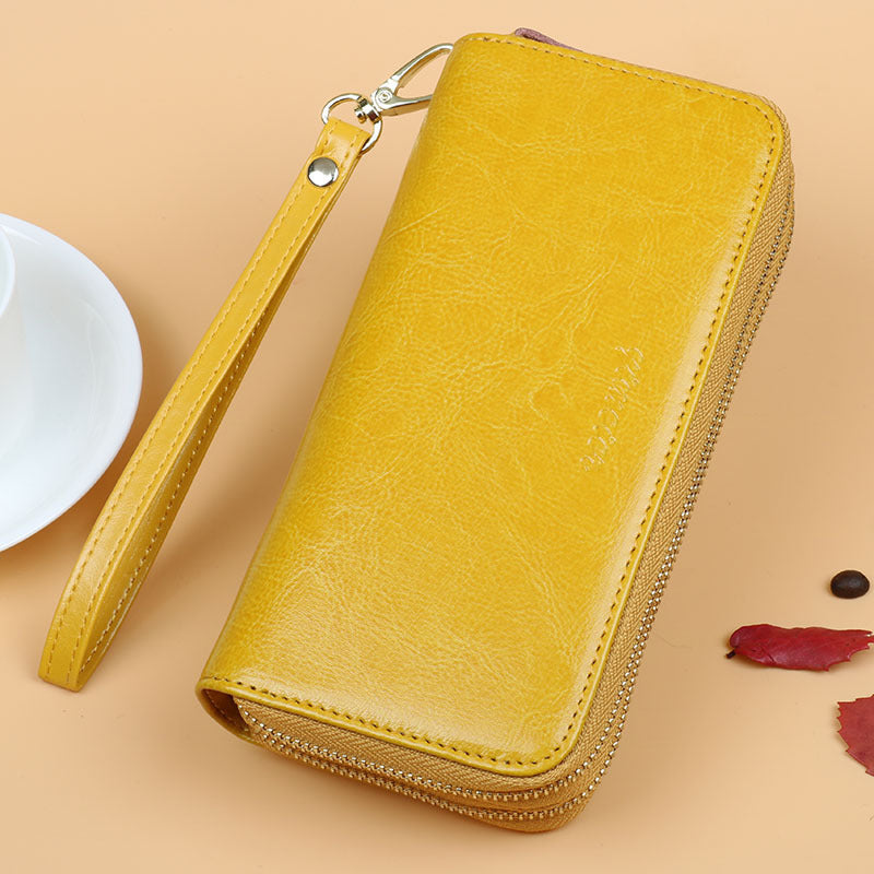 Women's Long Double Layer Zipper Large Capacity Ladies Wallets