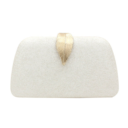 Popular Box Storage Metal Leaf Leather Evening Bags