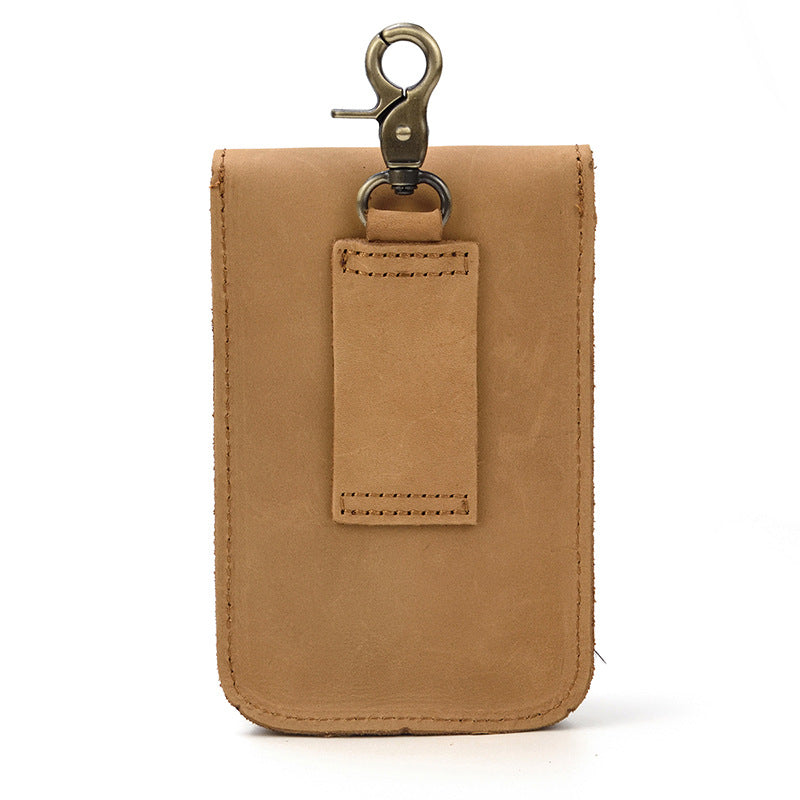 Men's Crazy Horse Leather Pocket First Layer Bags