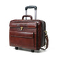 Wanderer Leather Trolly Suitcase Bag
