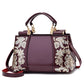 Women's Fashion Bright Leather Chinese Style Embroidered Shoulder Bags