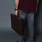 Executive Croco Leather Briefcase/Suitcase- Brown