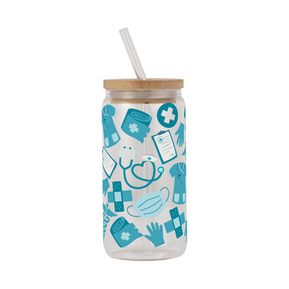 Blue Medical Glass Cups