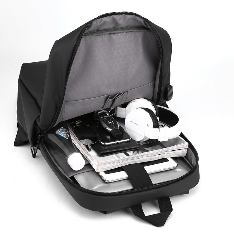 Men's Fashion Waterproof Derm Printing Business Computer Backpacks