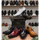 Carrucci Burnished Calfskin Oxford - Chestnut