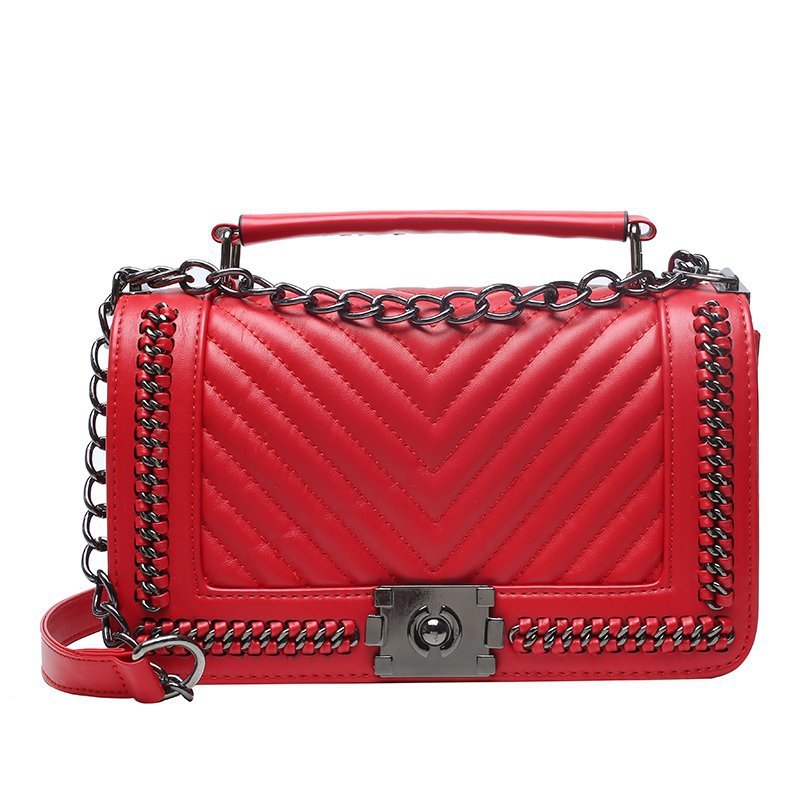 Classic Style Fashion Sewing Line Chain Bags