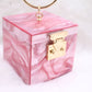 Elegant Marble Pattern Acrylic Box Hand Evening Bags
