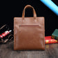 Men's Vertical Fashion Retro Crazy Horse Leather Bags