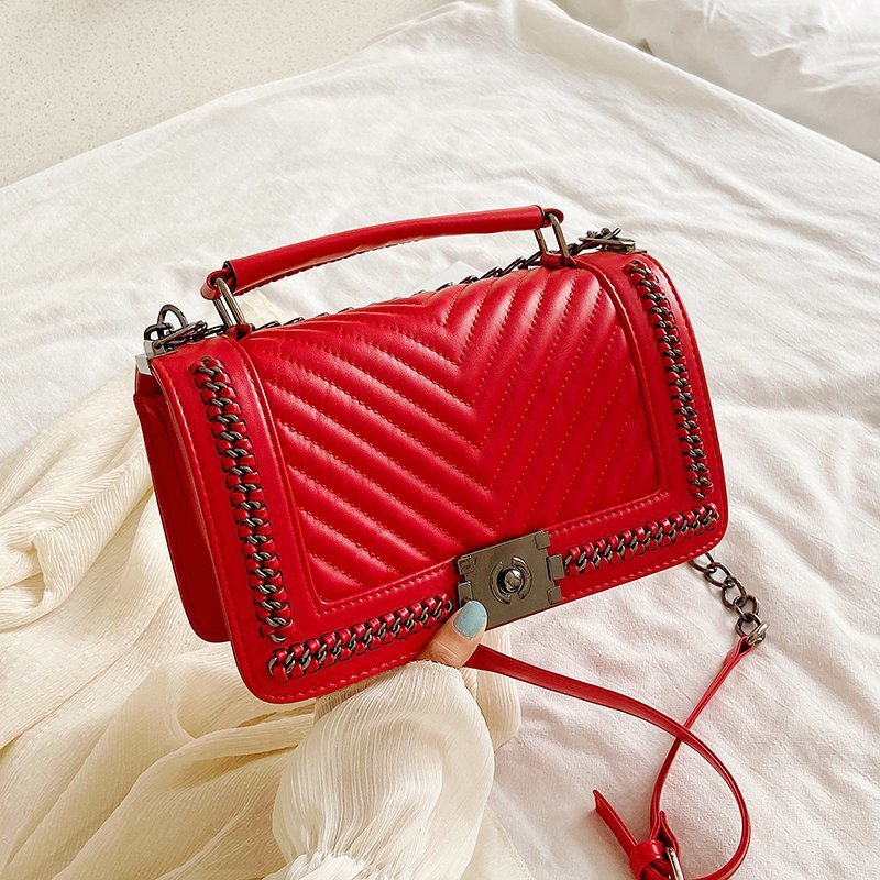 Classic Style Fashion Sewing Line Chain Bags