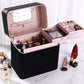 Simple Leather Corduroy Portable Large Capacity Storage Cosmetic Bags