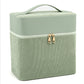 Simple Leather Corduroy Portable Large Capacity Storage Cosmetic Bags