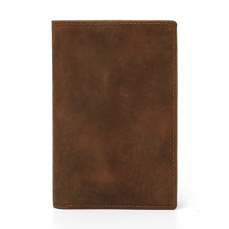 Men's Passport Wrapper Crazy Horse Vintage Genuine Men's Wallets