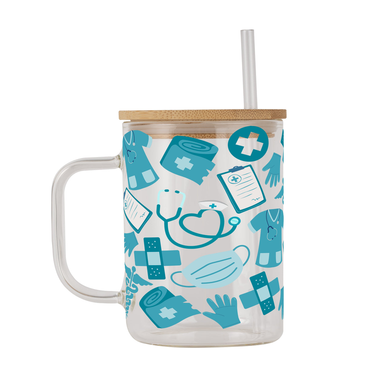 Blue Medical Glass Cups