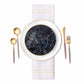 Black Marble Accent Salad Plate-Set of 4