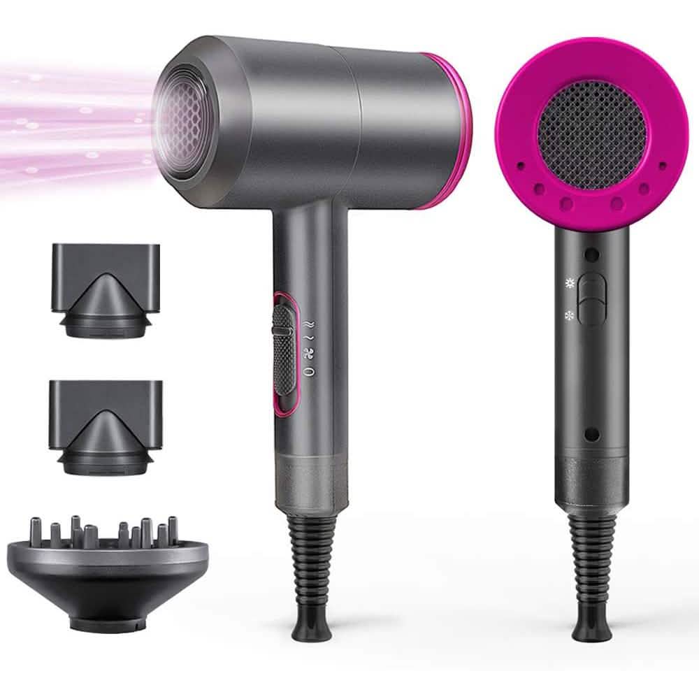 Secador de pelo profesional de 1800W con difusor y acondicionamiento iónico