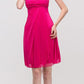 CLEARANCE - Eureka 1801 One Shoulder Knee Length Chiffon Dress (Size 2XL)