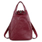 Women's Korean Style Soft Leather Stitching Leisure Bags