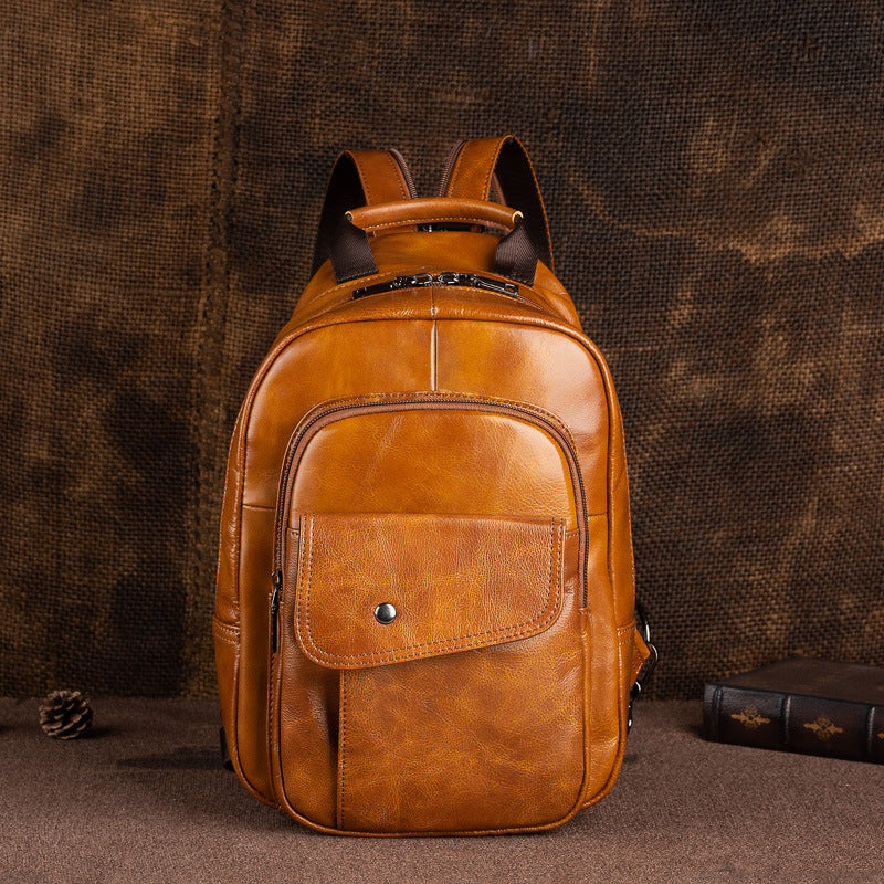 Men's First Layer Cowhide Large Capacity Soft Men's Briefcases