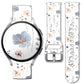 Correas deportivas AURASWAY compatibles con Galaxy Watch 6/Galaxy Watch 5/Galaxy Watch 4/Galaxy Watch 5 Pro/Galaxy Watch 3/Active 2 Watch de 20 mm, correa deportiva de silicona suave para mujeres y hombres (flor bonita)