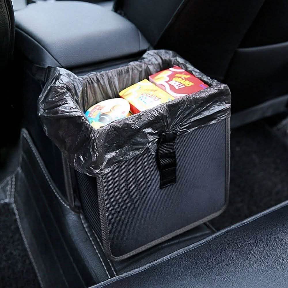 1.85 galones Bote de basura colgante para coche Impermeable Bolsa de basura Organizador