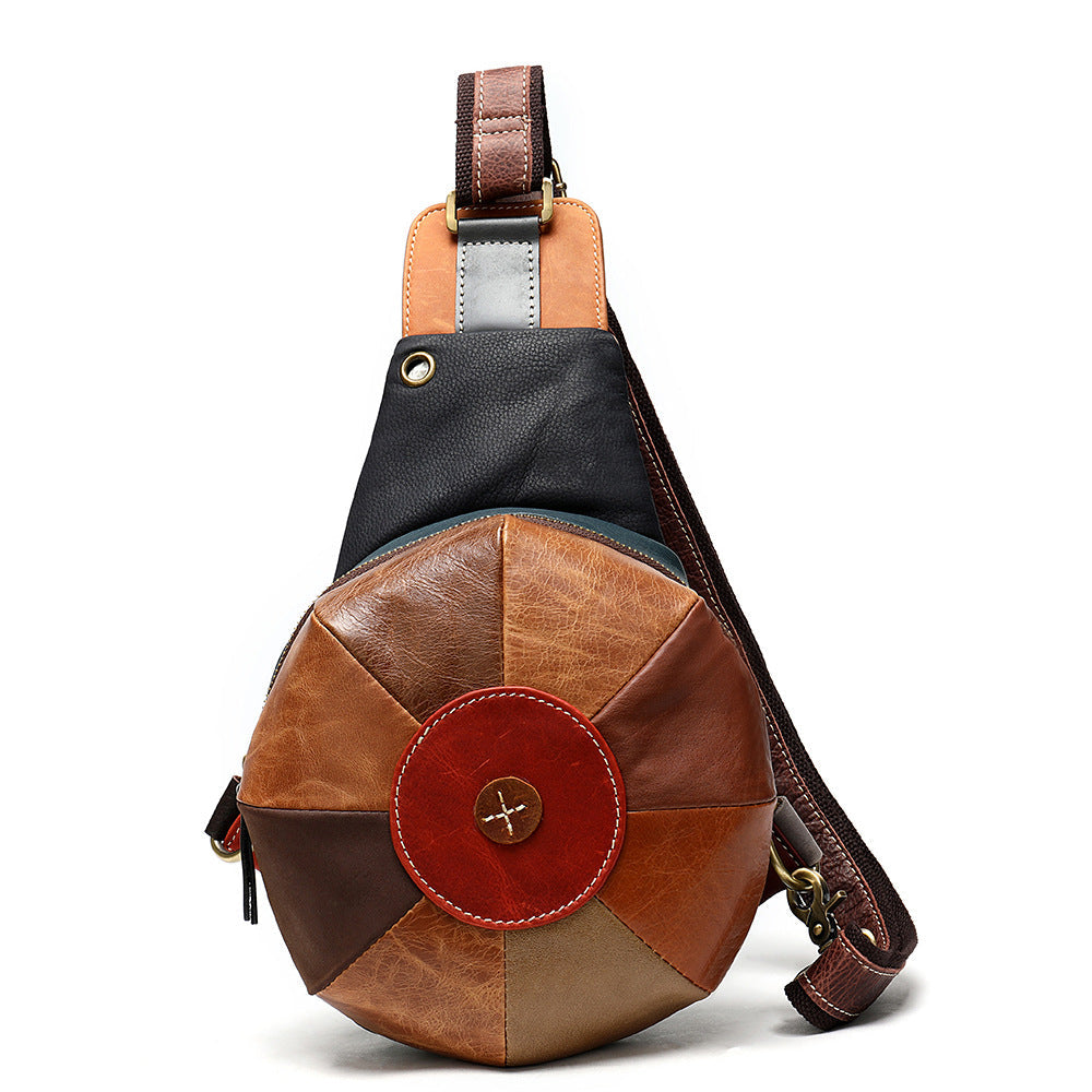 Women's Genuine Leather Fashion Female Trendy Patchwork Waist Packs