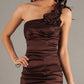 CLEARANCE - Eureka 1893 Rosette Studded Single Strapped Short Cocktail Dress (3XL)