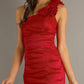 CLEARANCE - Eureka 1893 Rosette Studded Single Strapped Short Cocktail Dress (3XL)
