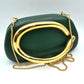 Hard Shell Clutch with Metallic Handle and Chain Strap