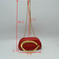 Hard Shell Clutch with Metallic Handle and Chain Strap