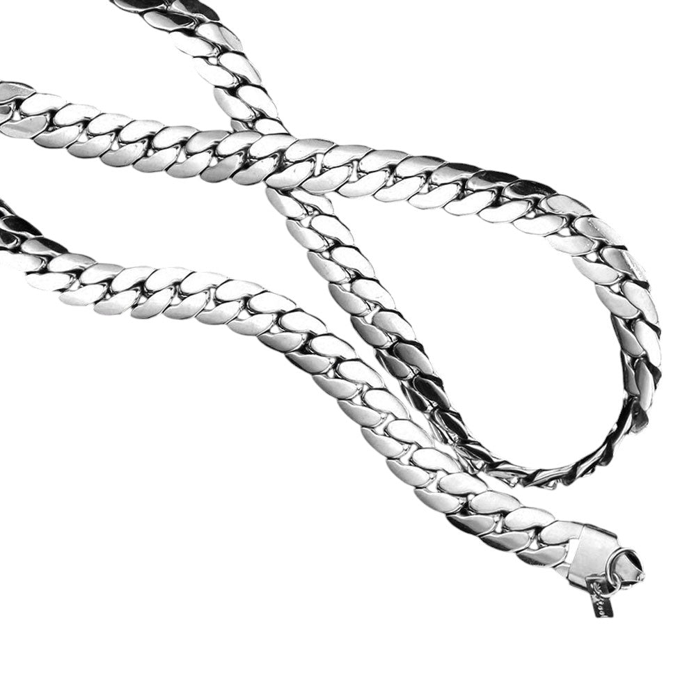 Women's 18 Inch, 8mm Stainless Steel Metal Chain Necklace