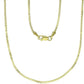 18K Solid Gold Box Chain Necklace Unisex