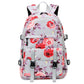 Women's Oxford Cloth Computer Thermal Transfer Flower Backpacks