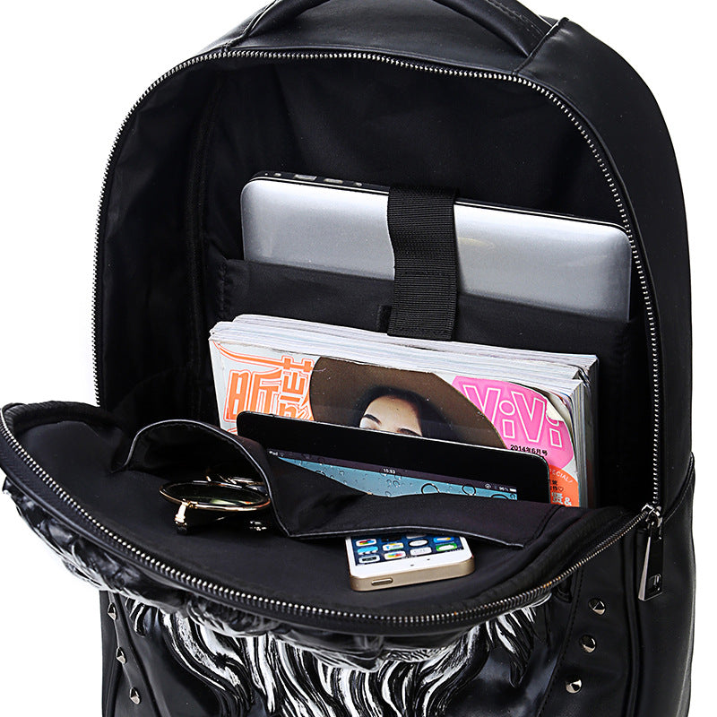Women's & Men's & Single Portable Animal Lion's Head Backpacks