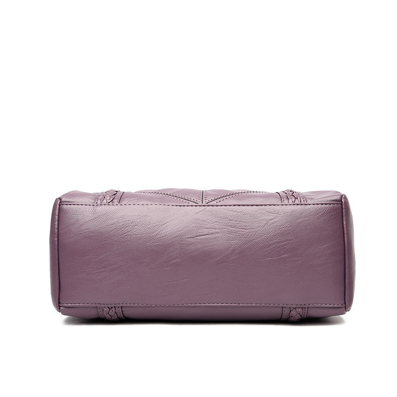 Women's Large Capacity Mom Portable Soft Leather Bags