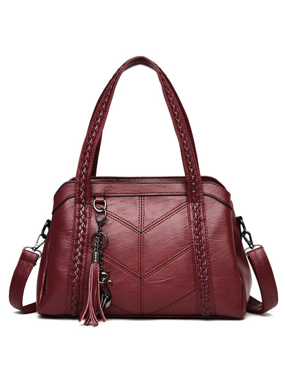 Women's Large Capacity Mom Portable Soft Leather Bags