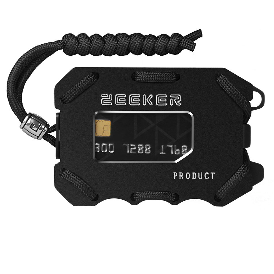 Metal Clamp Large Capacity Stainless Steel Card Holder