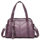 Women's Large Capacity Mom Portable Soft Leather Bags