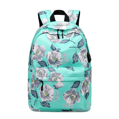 Women's High Large Capacity Printed Oxford Cloth Backpacks