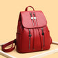 Women's Korean Fashionable Simple Soft Leather Backpacks