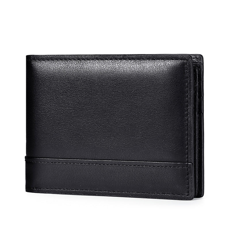 Men's Genuine Leather Oil Wax Dollar Cowhide Men's Wallets