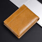 Men's Swiping Short Oil Wax Leather Multifunctional Men's Wallets