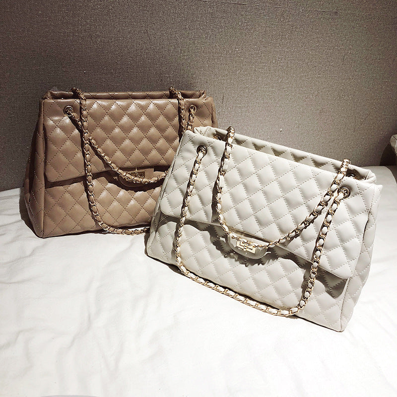Women's Fashion Diamond Embroidery Thread Chain Large Crossbody Bags